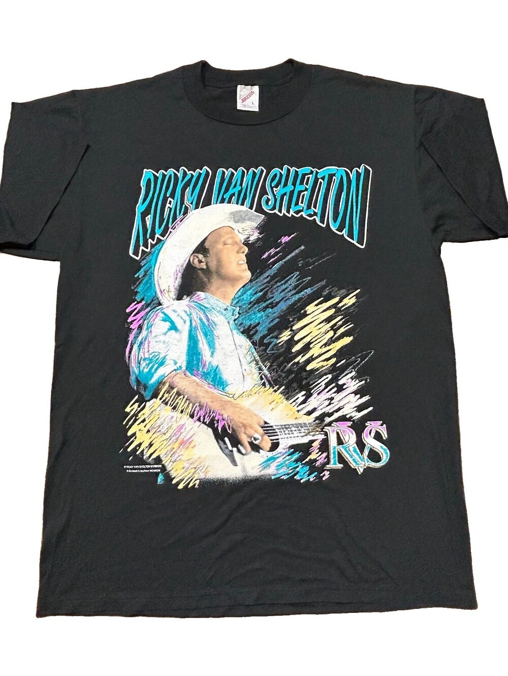 Vintage 1993 Ricky Van Shelton Tour T Shirt Jerzees Large USA NWOT Country Music